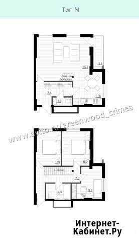 2-комнатная квартира, 91 м², 15/15 эт. на продажу в Симферополе Симферополь - изображение 1
