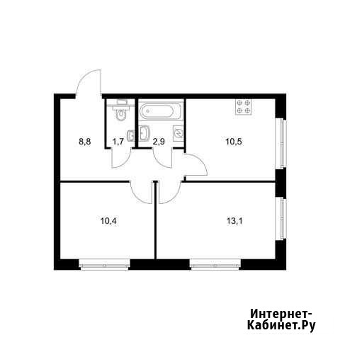 2-комнатная квартира, 47.4 м², 1/25 эт. на продажу в Одинцово Одинцово - изображение 1