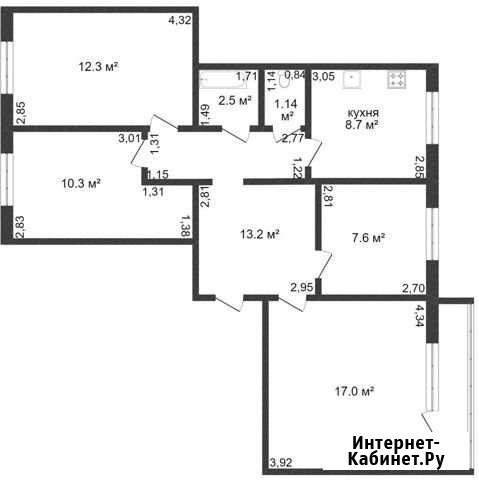 4-комнатная квартира, 72.1 м², 9/9 эт. на продажу в Нефтеюганске Нефтеюганск - изображение 1