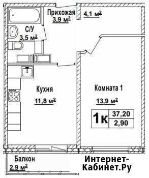 1-комнатная квартира, 38.1 м², 9/17 эт. на продажу в Нижнем Новгороде Нижний Новгород - изображение 1