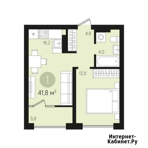 1-комнатная квартира, 41.7 м², 5/8 эт. на продажу в Сургуте Ханты-Мансийского АО Сургут - изображение 1