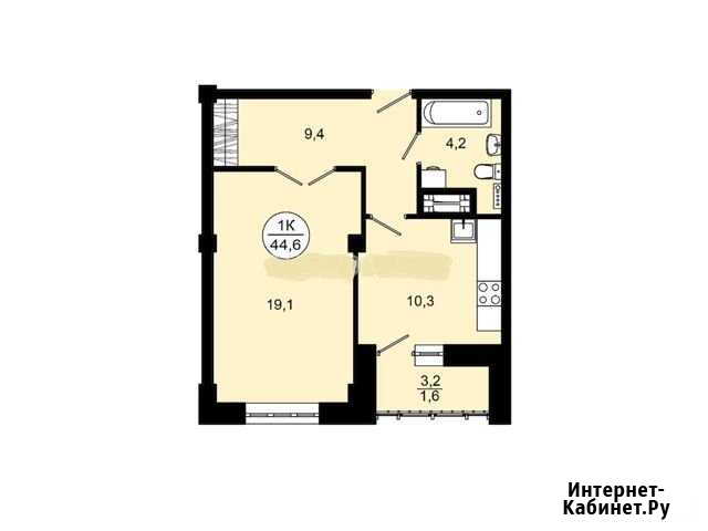 1-комнатная квартира, 44.5 м², 14/25 эт. на продажу в Красноярске Красноярск - изображение 1