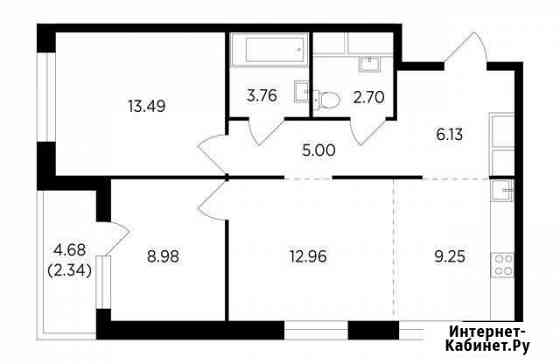 3-комнатная квартира, 64.6 м², 14/25 эт. на продажу в Одинцово Одинцово