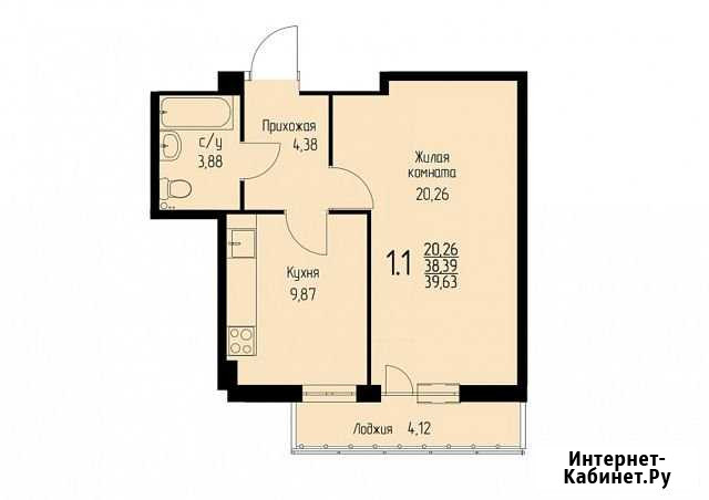 1-комнатная квартира, 39.7 м², 24/25 эт. на продажу в Перми Пермь - изображение 1