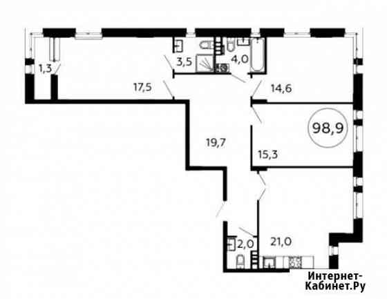 3-комнатная квартира, 98.9 м², 7/8 эт. на продажу в Коммунарке Коммунарка