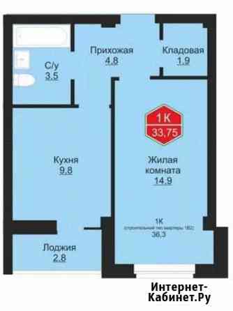 1-комнатная квартира, 34 м², 17/17 эт. на продажу в Тюмени Тюмень