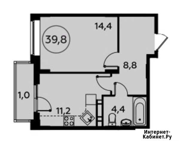 1-комнатная квартира, 39.8 м², 10/15 эт. на продажу в Коммунарке Коммунарка - изображение 1