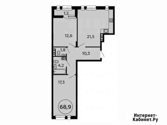 2-комнатная квартира, 68.9 м², 7/16 эт. на продажу в Коммунарке Коммунарка