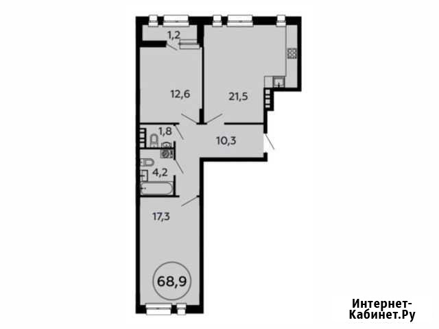 2-комнатная квартира, 68.9 м², 7/16 эт. на продажу в Коммунарке Коммунарка - изображение 1