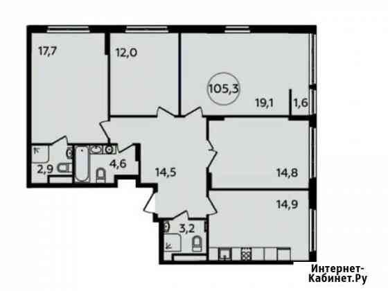 4-комнатная квартира, 105.3 м², 13/16 эт. на продажу в Мосрентгене Мосрентген