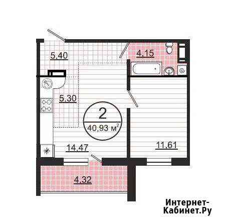 2-комнатная квартира, 41.1 м², 9/11 эт. на продажу в Челябинске Челябинск