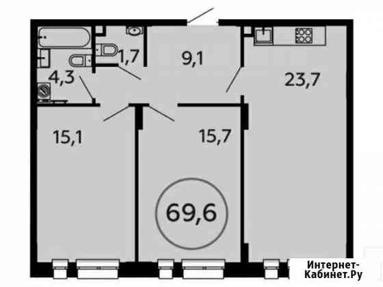 2-комнатная квартира, 69.6 м², 2/16 эт. на продажу в Коммунарке Коммунарка