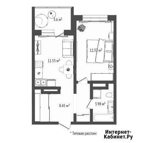 1-комнатная квартира, 38.2 м², 3/16 эт. на продажу в Тюмени Тюмень