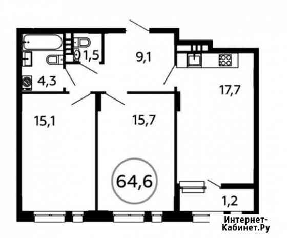 2-комнатная квартира, 64.6 м², 4/16 эт. на продажу в Коммунарке Коммунарка
