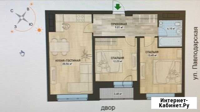 2-комнатная квартира, 61 м², 15/26 эт. на продажу в Екатеринбурге Екатеринбург - изображение 1