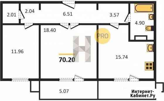 2-комнатная квартира, 70 м², 5/10 эт. на продажу в Челябинске Челябинск