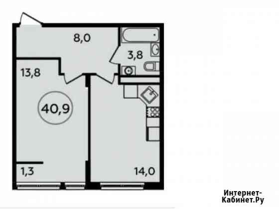 1-комнатная квартира, 40.9 м², 6/9 эт. на продажу в Мосрентгене Мосрентген