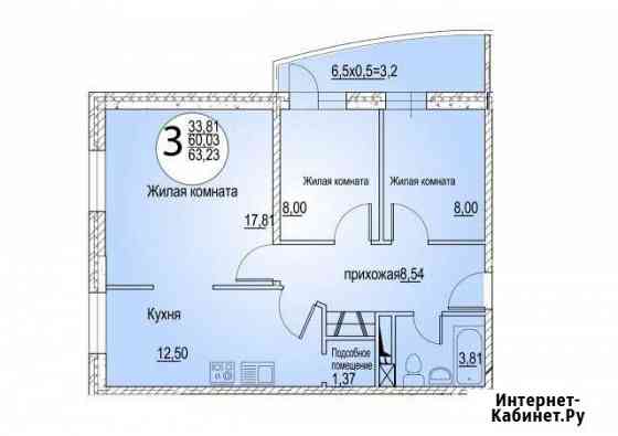 3-комнатная квартира, 65 м², 13/24 эт. на продажу в Ростове-на-Дону Ростов-на-Дону