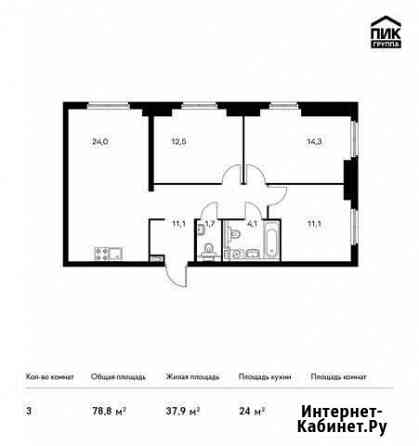3-комнатная квартира, 78.8 м², 22/33 эт. на продажу в Красногорске Московской области Красногорск