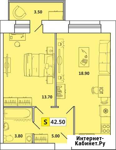 2-комнатная квартира, 43 м², 8/10 эт. на продажу в Архангельске Архангельск - изображение 1