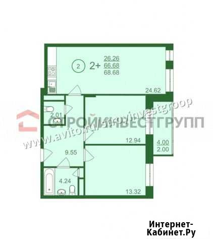 2-комнатная квартира, 68.7 м², 2/6 эт. на продажу в Сургуте Ханты-Мансийского АО Сургут - изображение 1