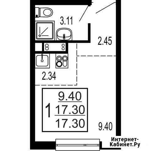 Квартира-студия, 17.3 м², 2/17 эт. на продажу в Лыткарино Лыткарино