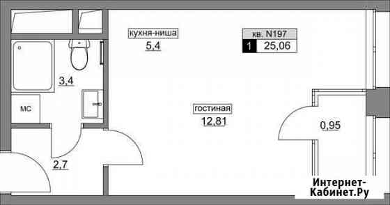 Квартира-студия, 25.1 м², 18/20 эт. на продажу в Москве Москва