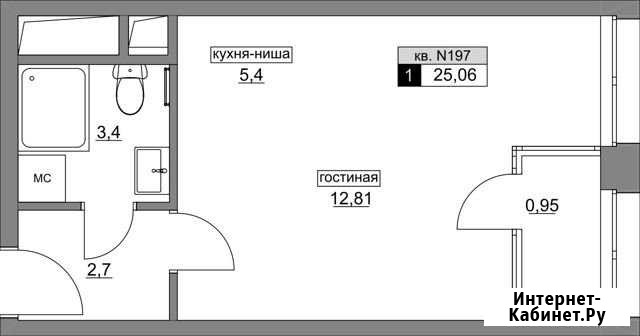 Квартира-студия, 25.1 м², 18/20 эт. на продажу в Москве Москва - изображение 1