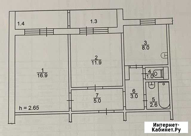 2-комнатная квартира, 48.5 м², 4/9 эт. на продажу в Волгодонске Волгодонск - изображение 1