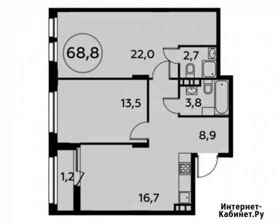 2-комнатная квартира, 68.8 м², 7/16 эт. на продажу в Коммунарке Коммунарка