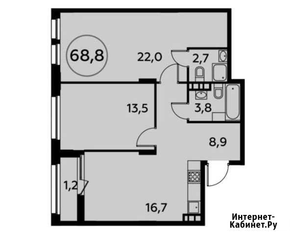 2-комнатная квартира, 68.8 м², 7/16 эт. на продажу в Коммунарке Коммунарка - изображение 1