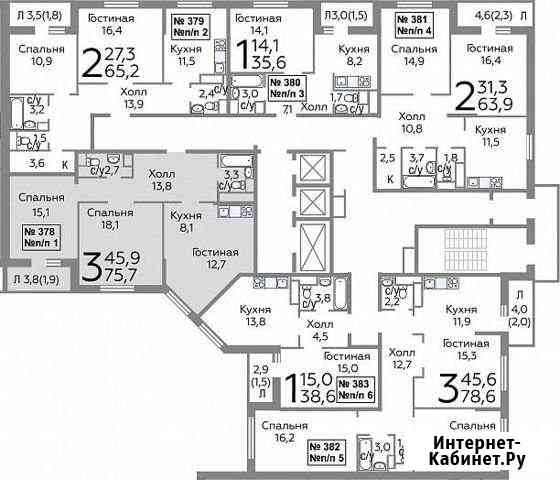 3-комнатная квартира, 76.2 м², 10/22 эт. на продажу в Балашихе Балашиха