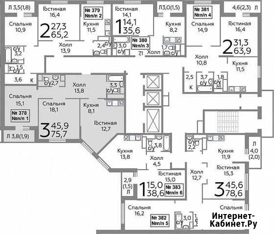 3-комнатная квартира, 76.2 м², 10/22 эт. на продажу в Балашихе Балашиха - изображение 1