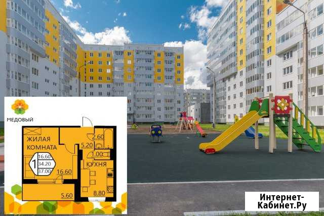 1-комнатная квартира, 37 м², 3/12 эт. на продажу в Кондратово Кондратово - изображение 1