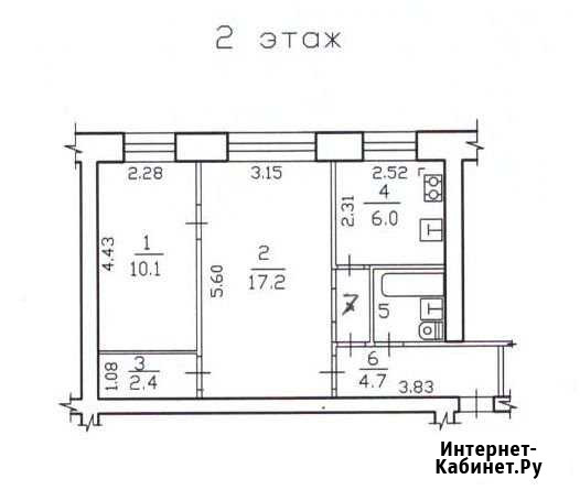 2-комнатная квартира, 45 м², 2/5 эт. на продажу в Череповце Череповец - изображение 1