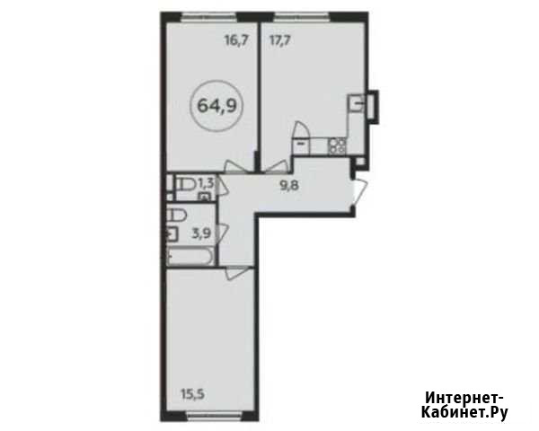 2-комнатная квартира, 64.9 м², 5/9 эт. на продажу в Мосрентгене Мосрентген - изображение 1