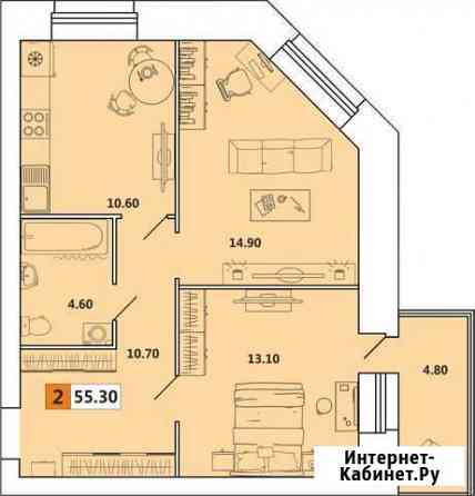 2-комнатная квартира, 55 м², 8/10 эт. на продажу в Архангельске Архангельск