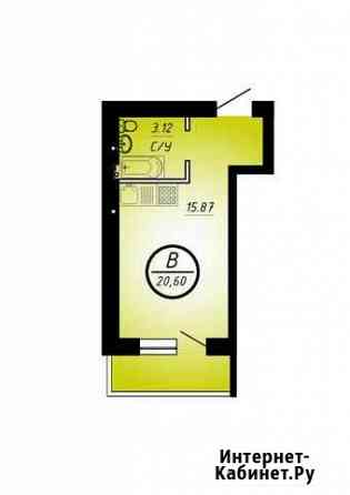 Квартира-студия, 20.6 м², 2/5 эт. на продажу в Краснодаре Краснодар
