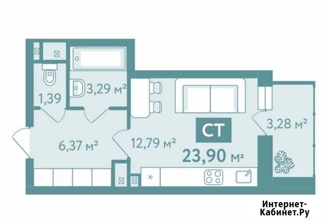 Квартира-студия, 23.9 м², 9/17 эт. на продажу в Тюмени Тюмень - изображение 1