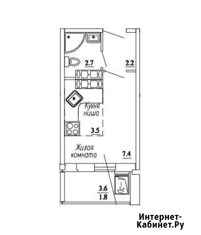 1-комнатная квартира, 17.5 м², 13/16 эт. на продажу в Кирове Киров - изображение 1