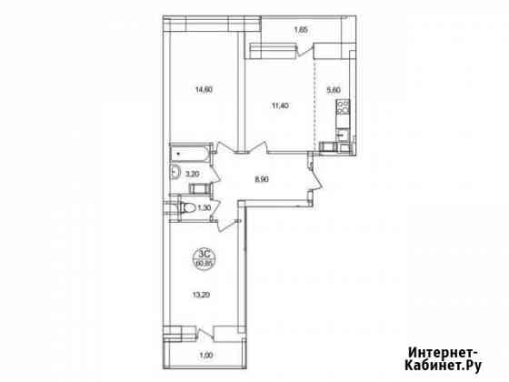 3-комнатная квартира, 60.9 м², 13/17 эт. на продажу в Люберцах Люберцы