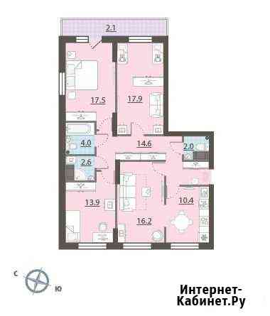 4-комнатная квартира, 101.2 м², 22/33 эт. на продажу в Екатеринбурге Екатеринбург