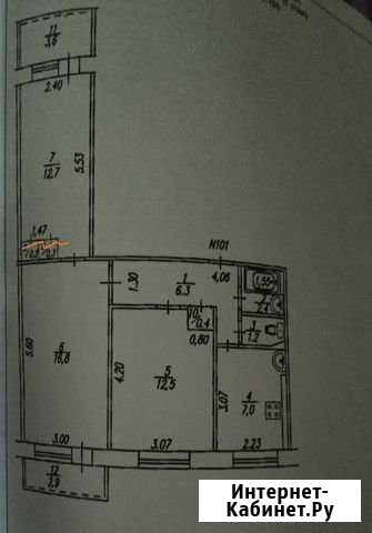 3-комнатная квартира, 59 м², 8/9 эт. на продажу в Уфе Уфа - изображение 1