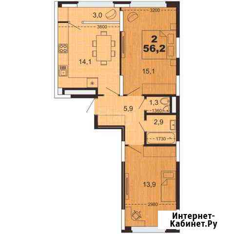 2-комнатная квартира, 56.2 м², 13/26 эт. на продажу в Рязани Рязань