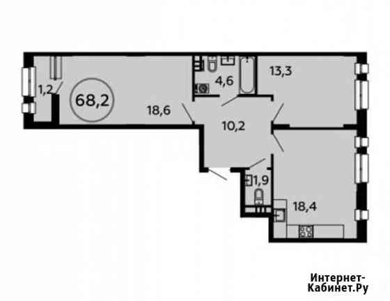 2-комнатная квартира, 68.2 м², 12/16 эт. на продажу в Коммунарке Коммунарка