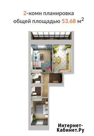 2-комнатная квартира, 53.7 м², 2/10 эт. на продажу в Тольятти Тольятти - изображение 1