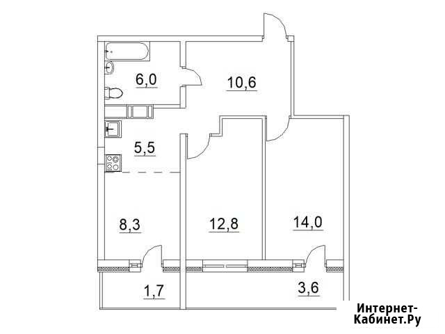 3-комнатная квартира, 62.5 м², 4/16 эт. на продажу в Петрозаводске Петрозаводск - изображение 1