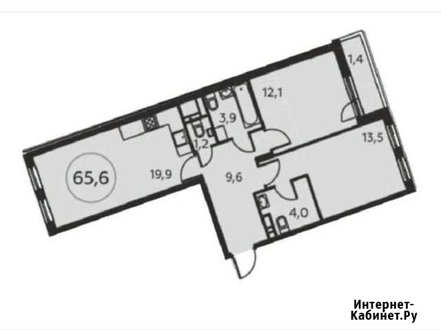 2-комнатная квартира, 65.6 м², 12/15 эт. на продажу в Коммунарке Коммунарка - изображение 1