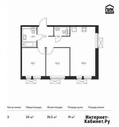2-комнатная квартира, 53 м², 15/17 эт. на продажу в Зеленограде Зеленоград