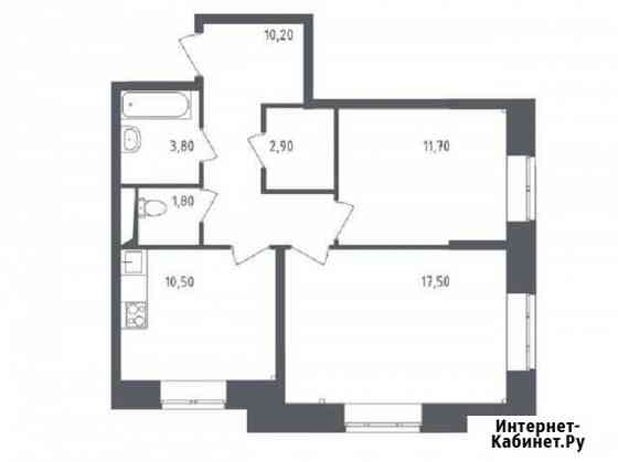 2-комнатная квартира, 58.4 м², 2/17 эт. на продажу в Люберцах Люберцы